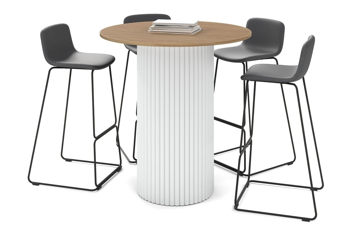 Baobab Circular Base Counter Cafe Table 31.5 Inch - Modern Bistro Dining Table for Coffee Shops, Restaurants & Home Kitchens