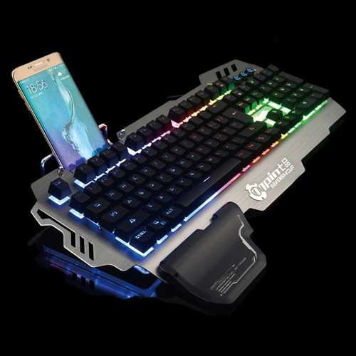 104-Key USB Wired RGB Backlit Mechanical Gaming Keyboard with Anti-Ghosting (26-Key Rollover) - Perfect for PC Gaming, Typing & Office Work