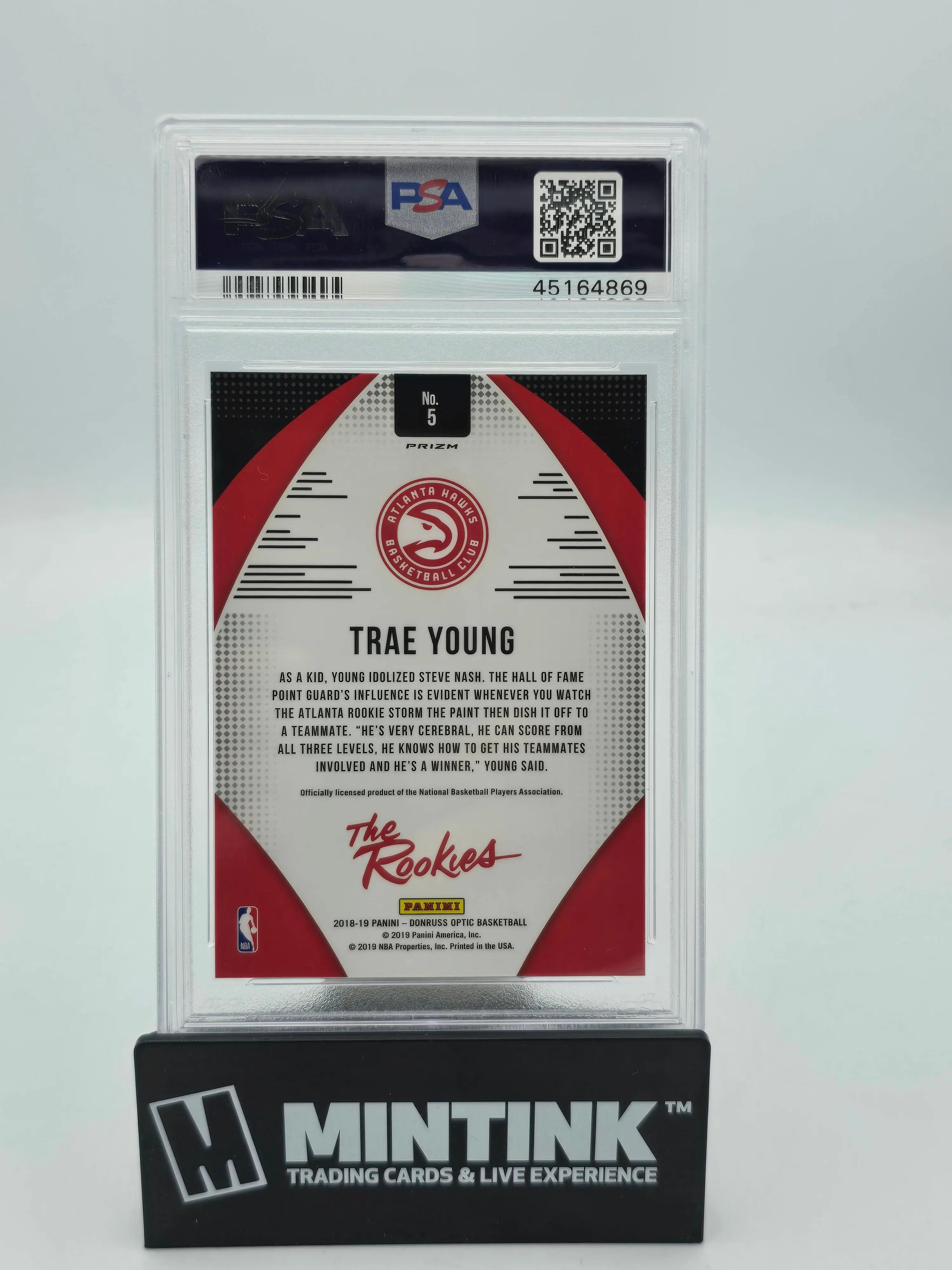 2018 Donruss Optic Basketball The Rookies Trae Young RC Fast Break Holo PSA 10 Graded Card - Perfect for Collectors, Investment & Sports Memorabilia Displays