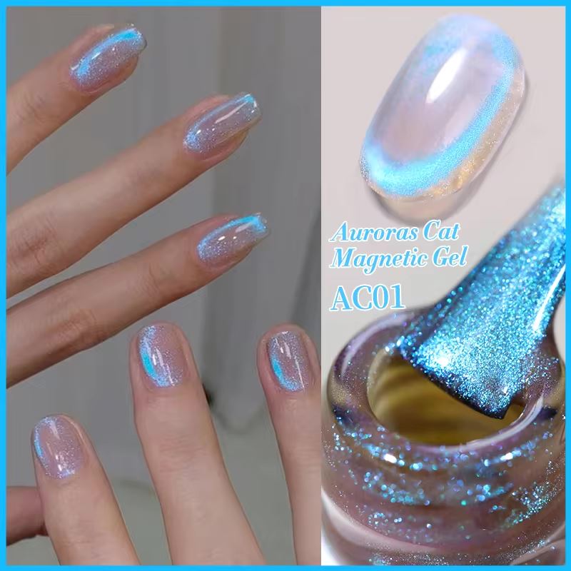 Born Pretty Cat Eye Magnetic Gel Polish - Long Lasting Aurora Nail Lacquer for Stunning Glitter Manicures | Perfect for Parties, Weddings & Special Occasions