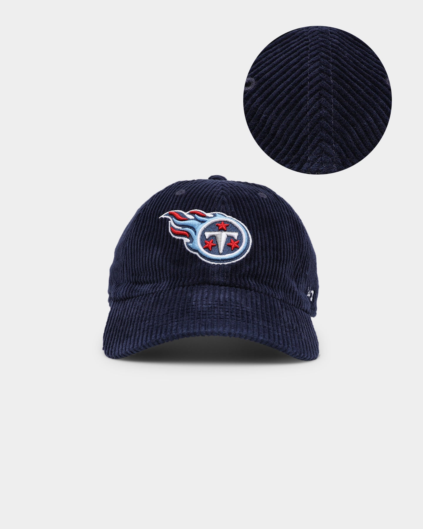 47 Brand Tennessee Titans Corduroy Strapback Hat - Navy Blue Adjustable Baseball Cap for Men & Women - Perfect for Game Day, Tailgating & Fan Gear