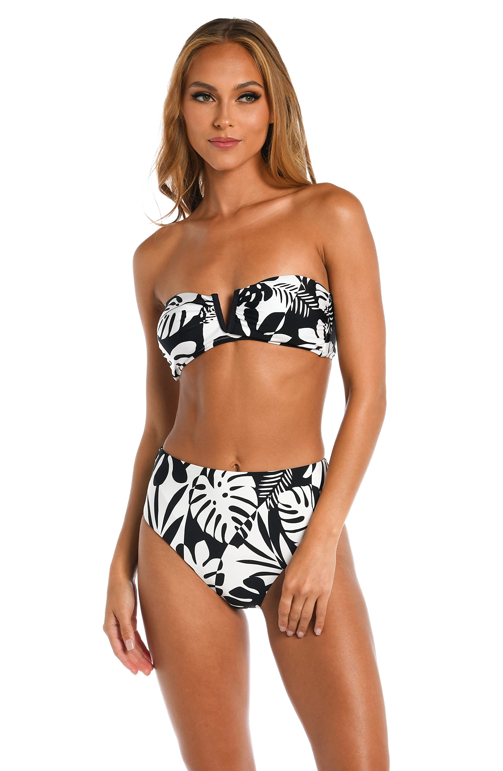 Sunshine 79 Women's Bandeau Bikini Top - Adjustable Straps, Push Up Padding - Perfect for Beach, Pool & Summer Vacations