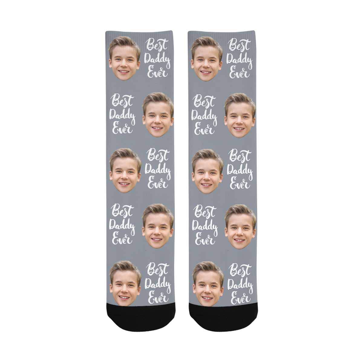 Personalized Custom Face Socks - Best Dad Ever Photo Printed Socks - Unique Father's Day Gift for Dad, Husband, Grandpa - Perfect for Birthdays, Anniversaries & Special Occasions