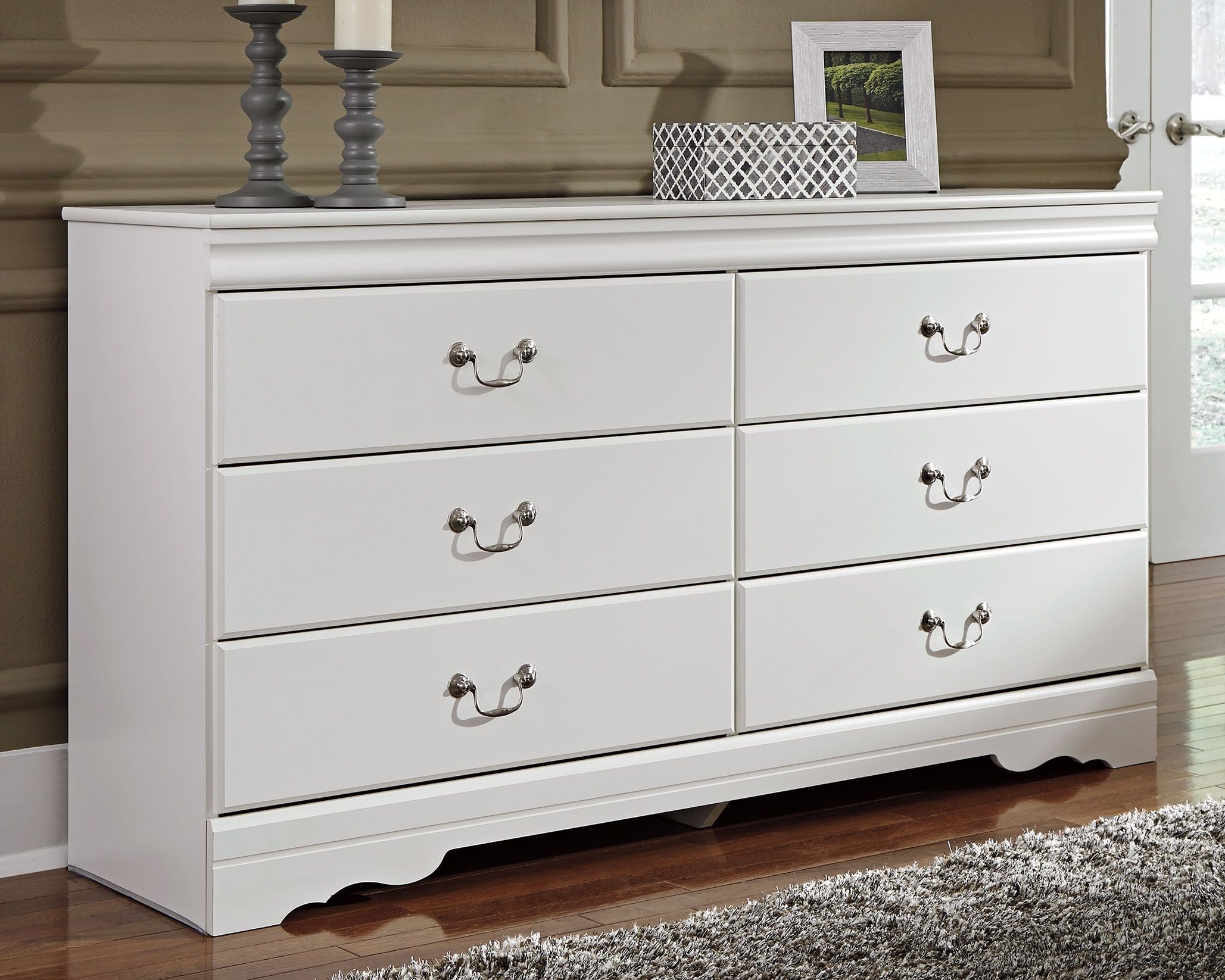 Anarasia Dresser with Mirror - Modern Bedroom Dresser with Large Mirror for Vanity, Storage & Organization - Perfect for Bedroom, Closet, or Dressing Room