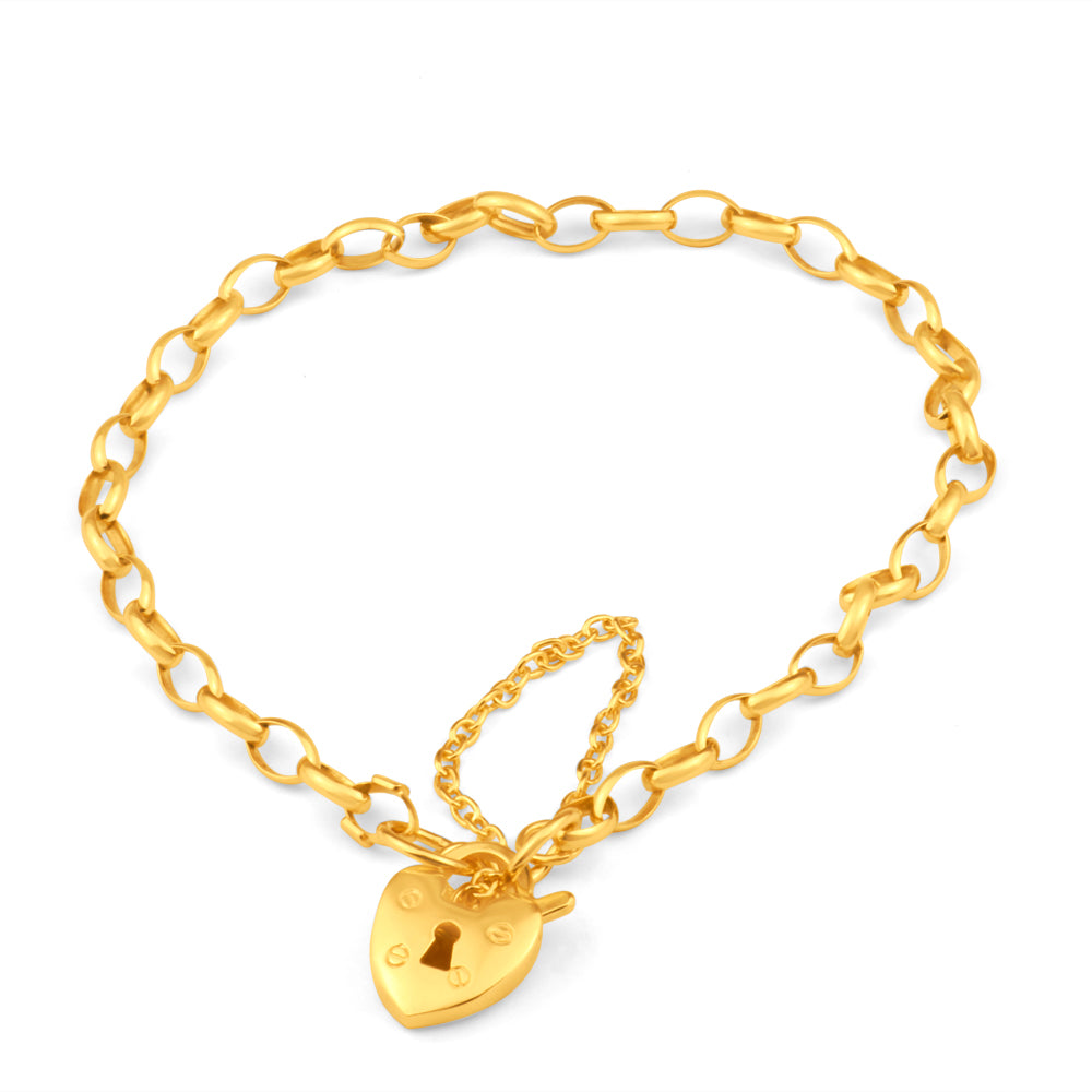 9ct Yellow Gold Silver Filled Belcher Bracelet for Women - Elegant Handmade Jewelry Gift for Birthday, Anniversary & Special Occasions