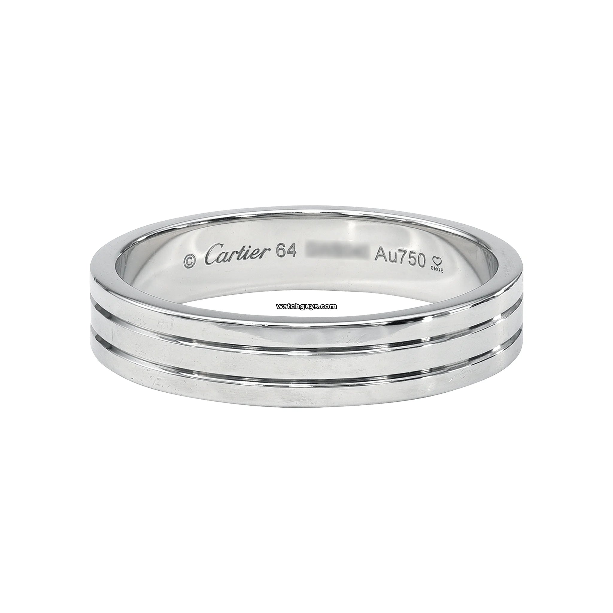 Cartier Verdome Louis Wedding Band Ring - 18K White Gold for Men & Women - Perfect for Engagement, Wedding & Anniversary Gifts