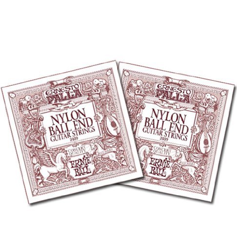Ernie Ball Classical Guitar Strings - Ernesto Palla Ball End - Medium Tension 28-42 (2 Pack) | Perfect for Classical & Flamenco Guitar Players