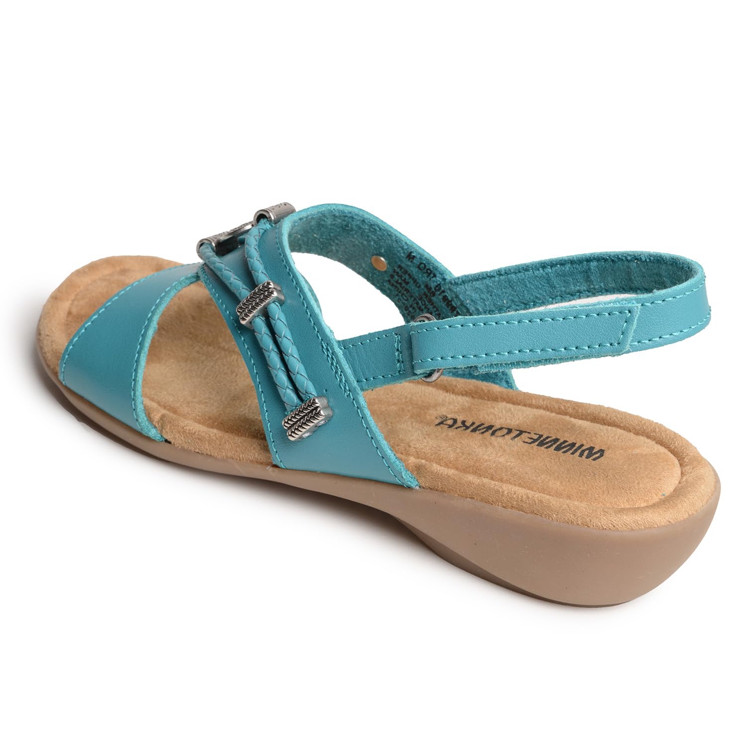 Minnetonka Women's Silvie Slingback Sandals - Comfortable Leather Summer Shoes for Casual Outings & Beach Vacations