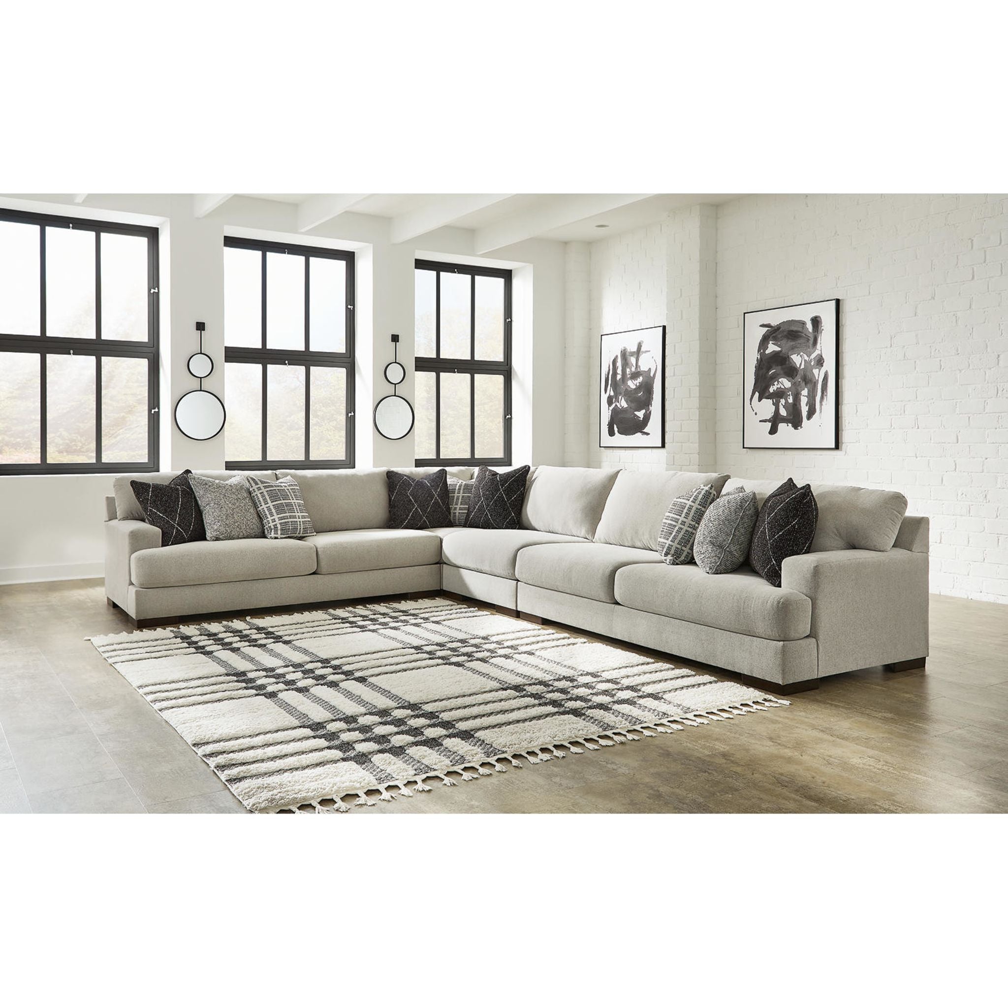 Artsie 4-Piece Modular Sectional Sofa Set - Modern L-Shaped Couch with Chaise Lounge for Living Room, Family Room & Home Theater Comfortable Seating