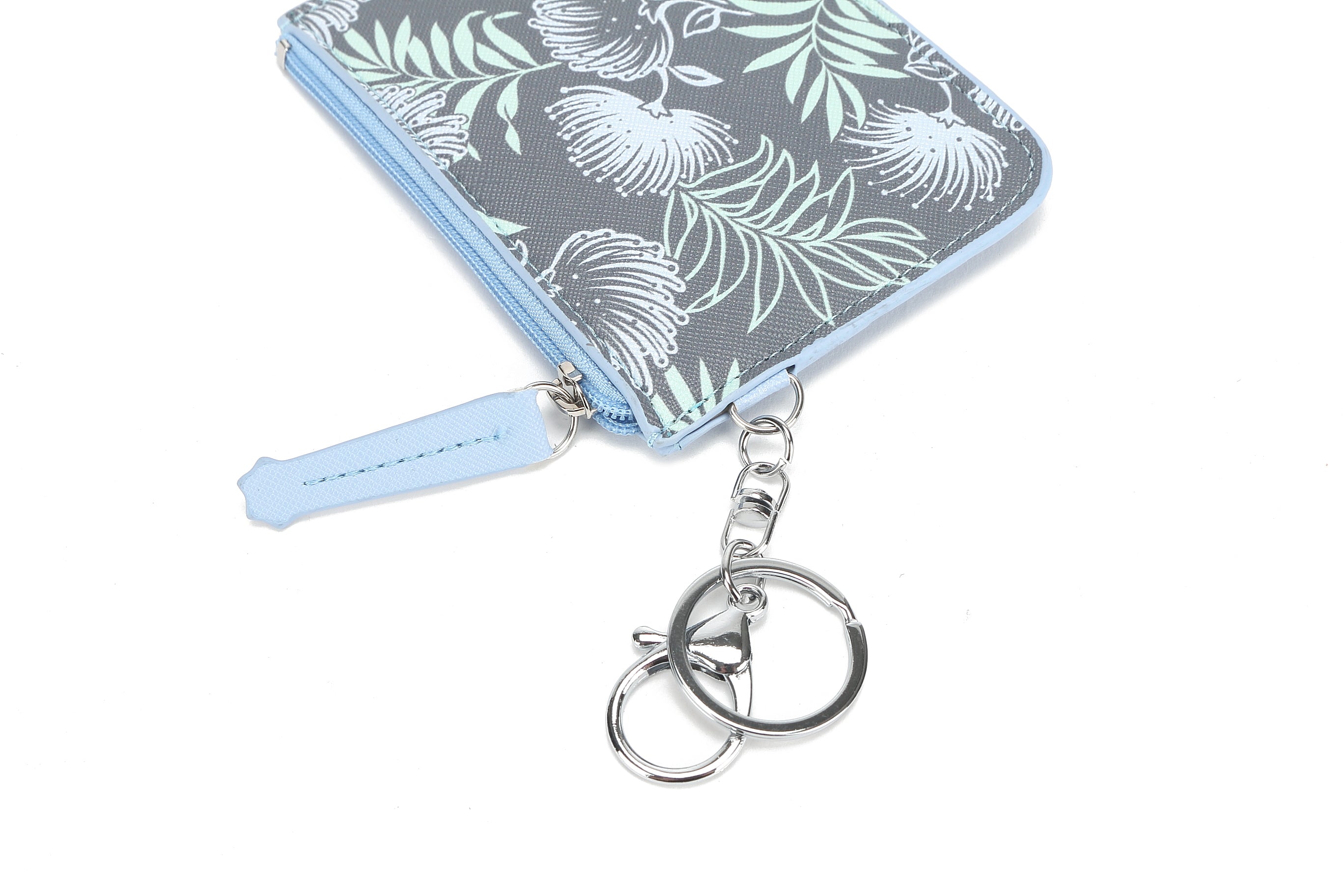 May Lehua Grey Card Holder - Slim RFID Blocking Wallet for Credit Cards & ID - Perfect for Travel, Business, and Everyday Use