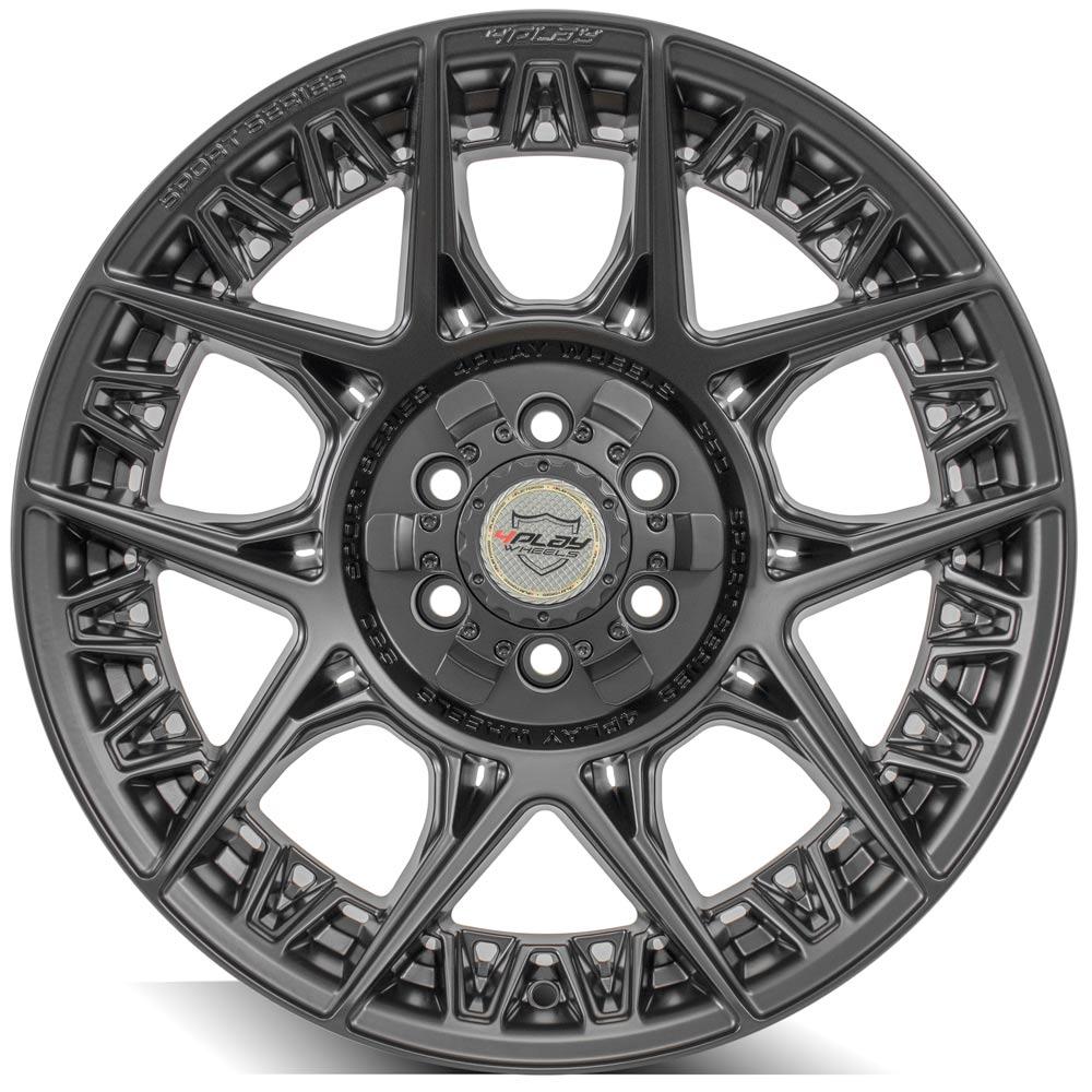 4Play Sport Series 4PS50 18x9.0 Satin Black Wheel - 6x120mm Bolt Pattern, 66.9mm Hub - Perfect for Off-Road, Truck & SUV Customization