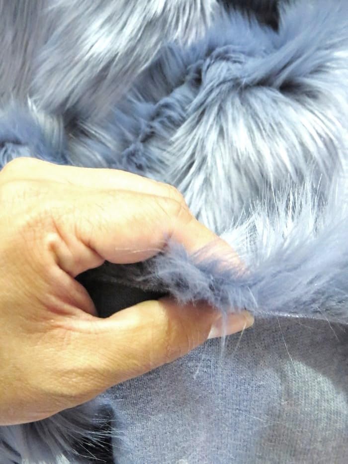 Ecoshag™ Faux Fur Fabric by The Yard - Soft Long Pile Shaggy Material for DIY Coats, Costumes, Scarves, Rugs & Fashion Accessories (Amber) - Perfect for Home Decor, Winter Fashion & Craft Projects