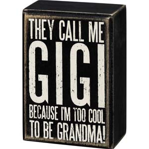 Primitives Box Sign - Call Me Gigi | Rustic Wooden Home Decor for Farmhouse, Kitchen & Entryway | Perfect Gift for Women & Homeowners