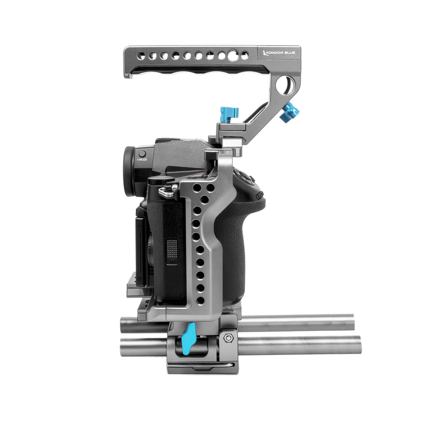 Kondor Blue Panasonic LUMIX S1H Base Rig - Compatible with S1/S1R/S1H Cameras (Space Gray) - Professional Camera Rig for Filmmaking & Videography