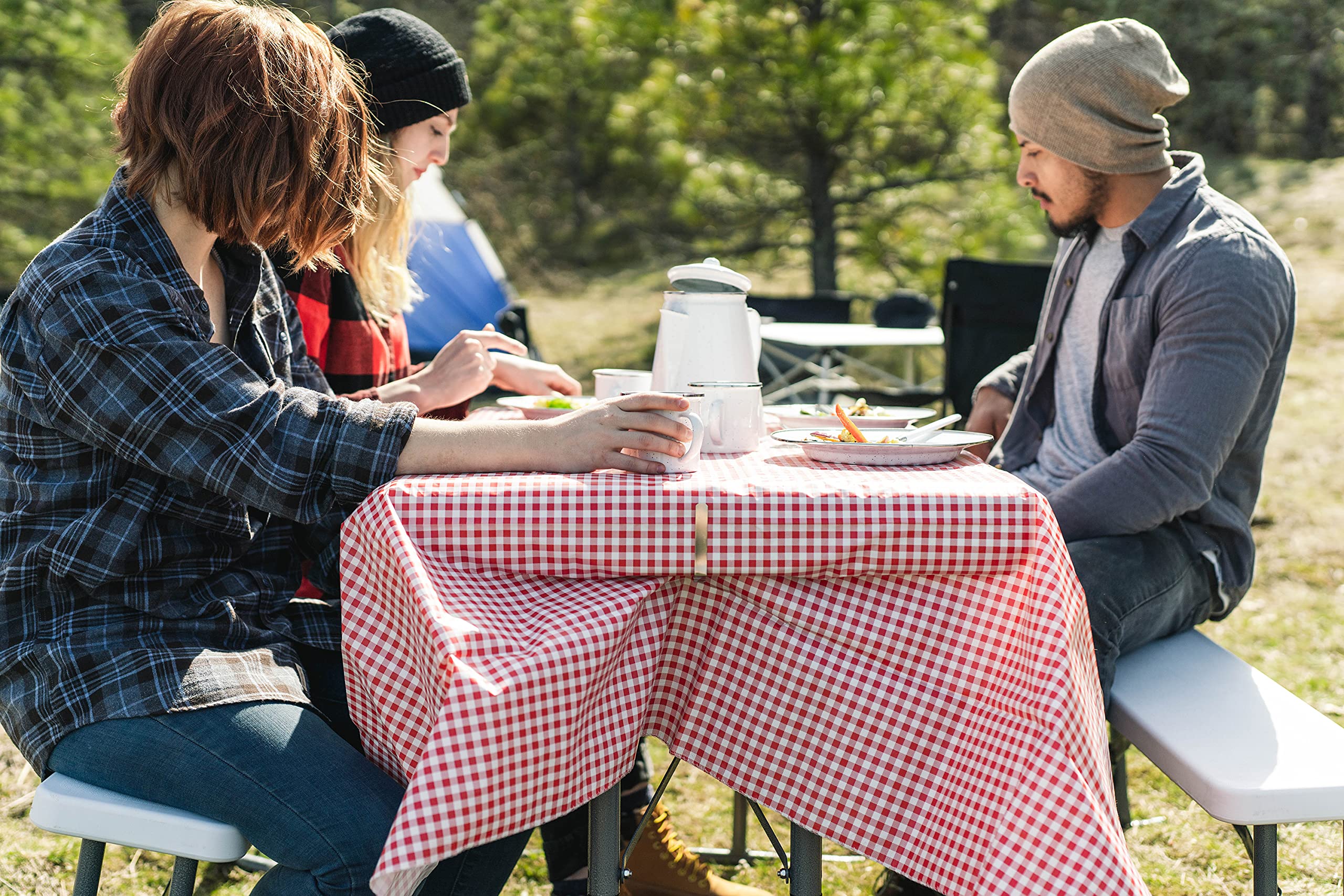 Stansport Enamel Coffee Pot - Durable Camping Coffee Maker for Outdoor Adventures, Hiking & Picnics - 10 Cup Capacity, Rust-Proof & Easy to Clean