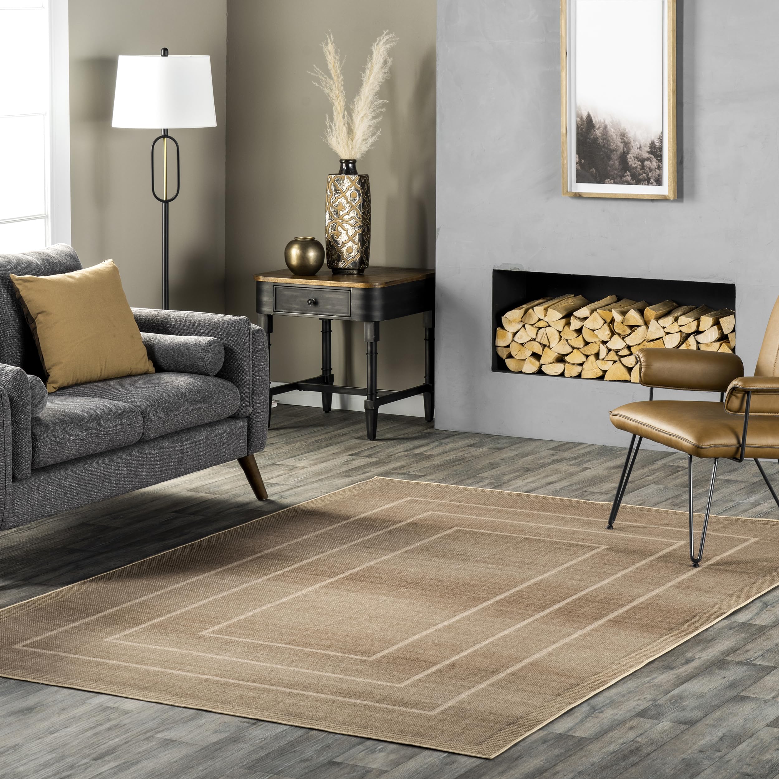nuLOOM 5' x 8' Easy-Jute SuperiorWash Area Rug - Machine Washable, Non-Slip Jute Rug for Living Room, Bedroom, Nursery & Kids Room - Natural Home Decor - Perfect for Cozy Spaces & High-Traffic Areas
