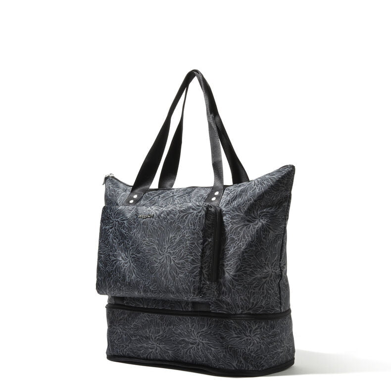 Baggallini Expandable Packable Carryall Tote Bag for Travel, Gym & Daily Use - Lightweight & Spacious Handbag