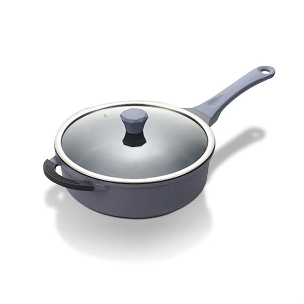 Nonstick Granite Frying Pan with Lid - 11 Inch APEO & PFOA Free Skillet for Gas, Electric & Induction Stoves - Even Heat Distribution & Oil Saving Omelet Pan with Heat-Resistant Handle - Perfect for Cooking Eggs, Pancakes & Stir-Fry
