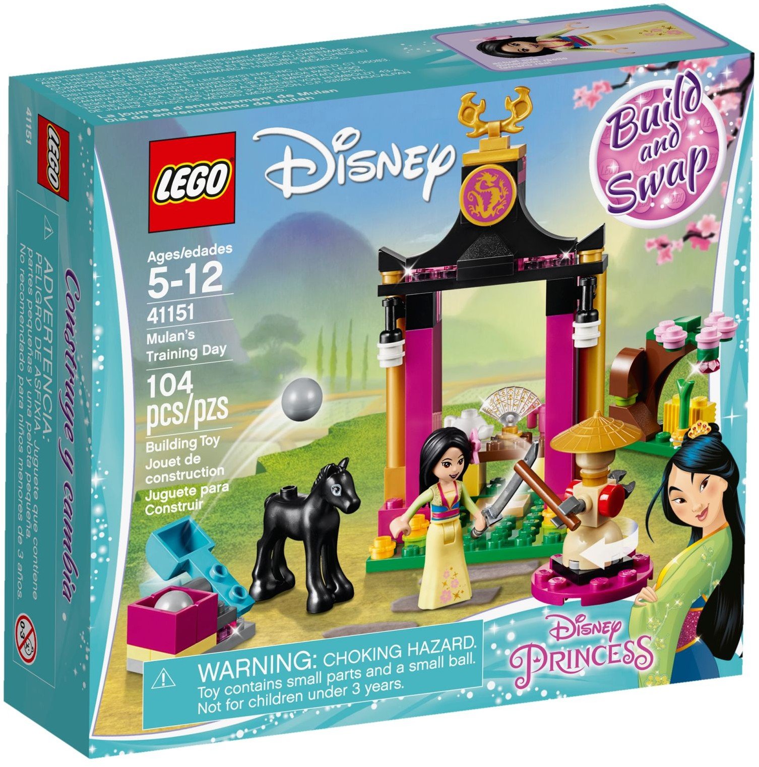 LEGO Disney Princess Mulan's Training Set 41151 - Building Blocks Toy for Kids - Perfect for Creative Play & Disney Princess Fans