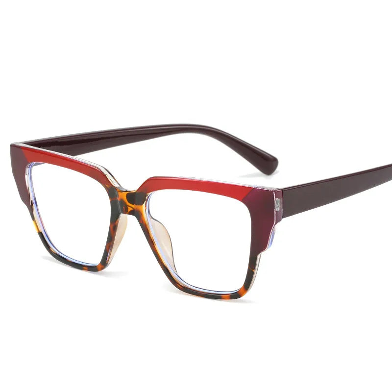 CCspace Women's Full Rim Square TR90 Titanium Eyeglasses 56855 - Lightweight & Durable Frame for Work, Reading & Everyday Fashion