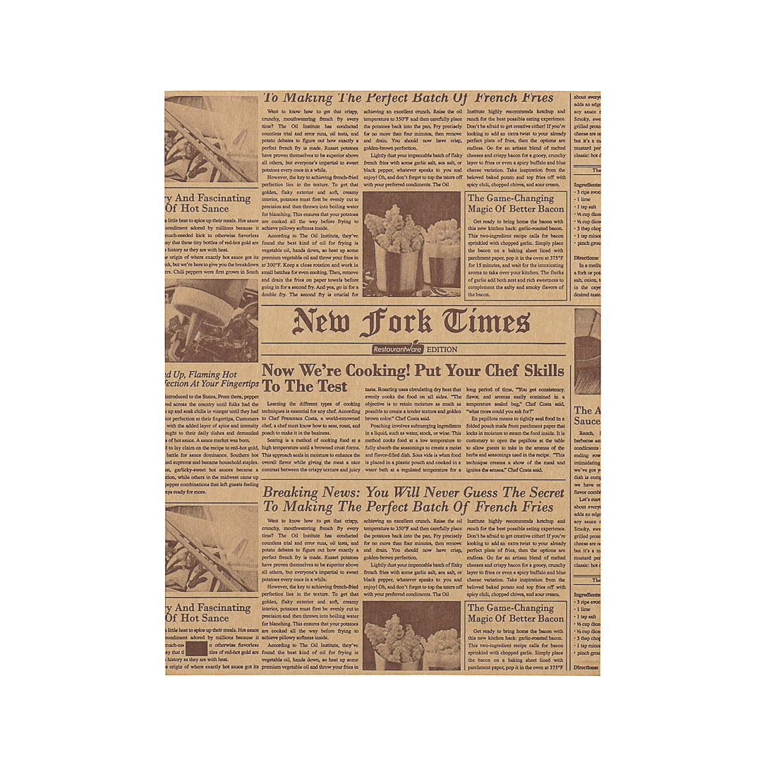 Eco-Friendly Greaseproof Newsprint Paper Bags - Small Double Open Design (6 1/4