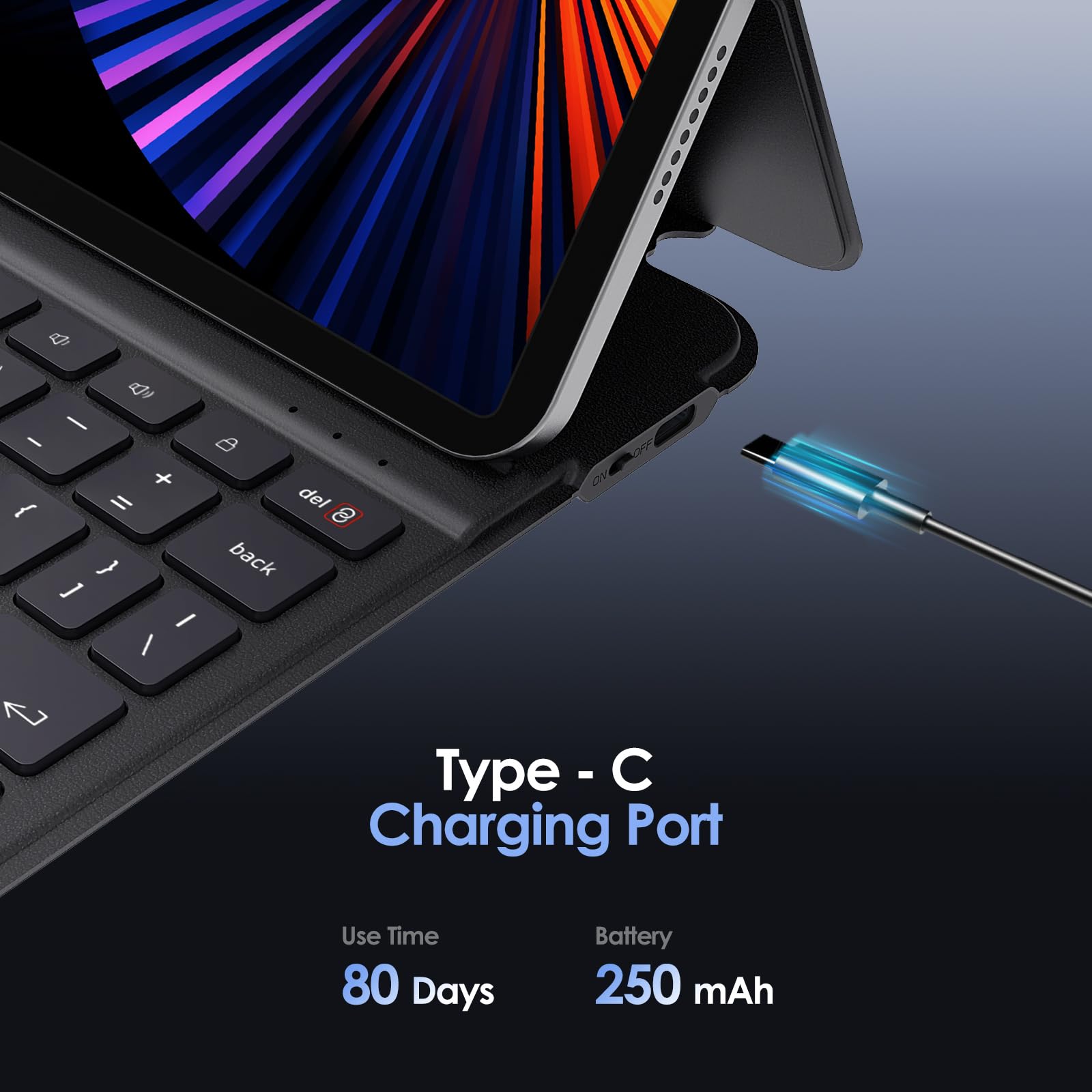 Premium Bluetooth Magnetic Keyboard Case for iPad Air 11-inch (M2) 2024 & 10.9