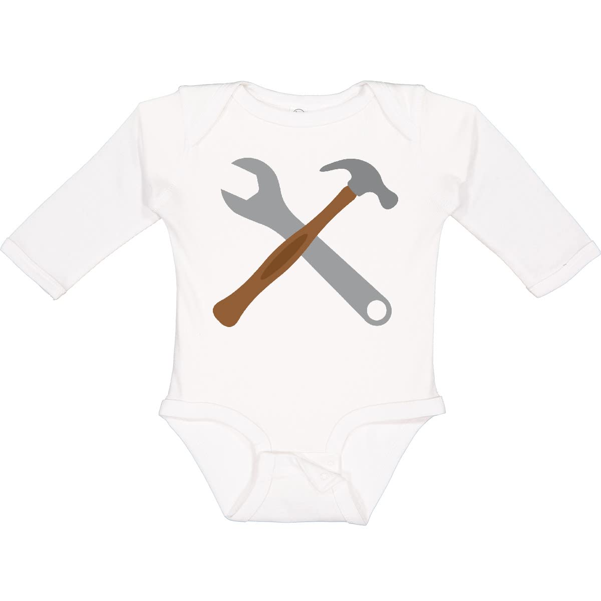Inktastic Future Carpenter Tools Hammer Wrench Long Sleeve Creeper - Perfect for DIY Projects, Construction Work & Kids Dress-Up Play