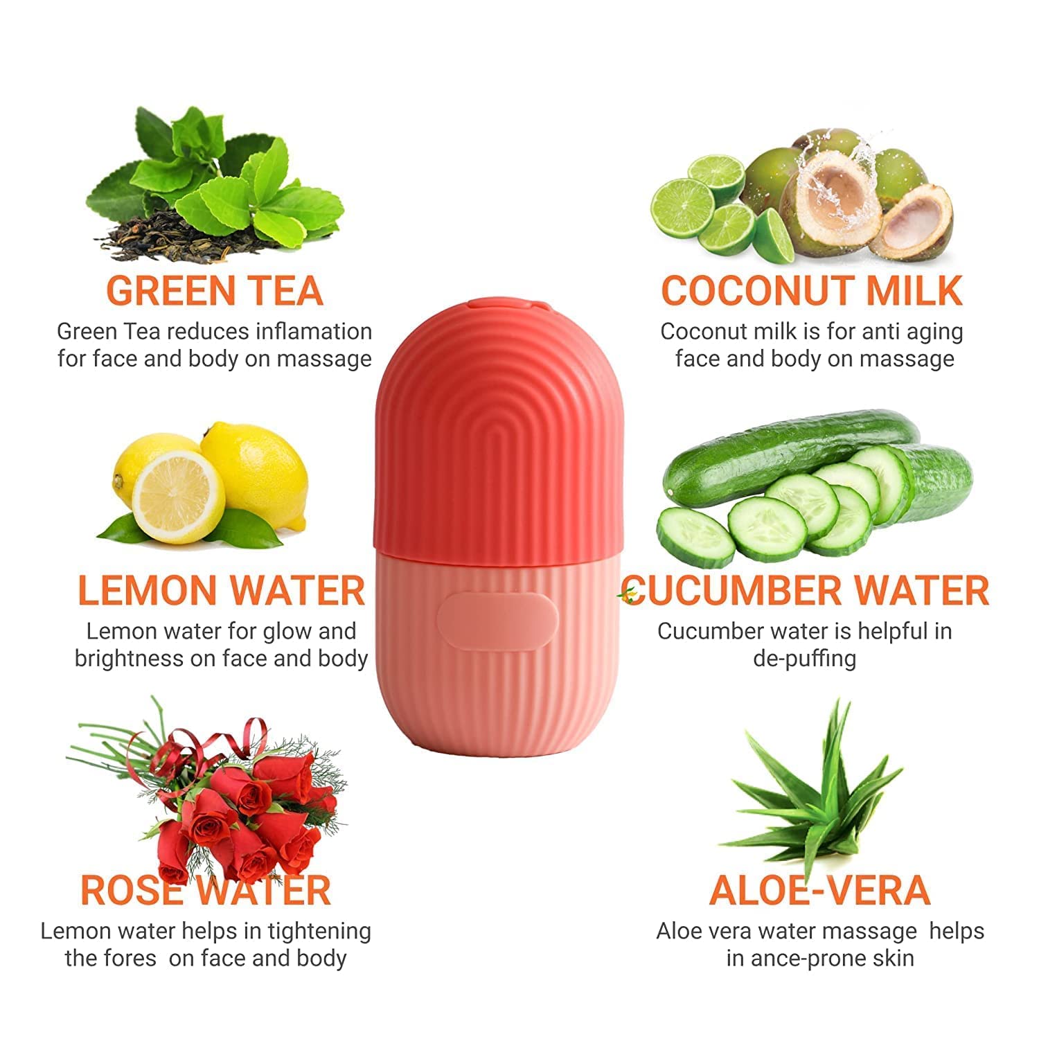 HUBTURE Reusable Ice Cube Molds for Face - Skin Care & Beauty Tool to Reduce Fine Lines, Puffiness & Dark Circles | Facial Icing Roller & Massager for Home Spa & Skincare Routine