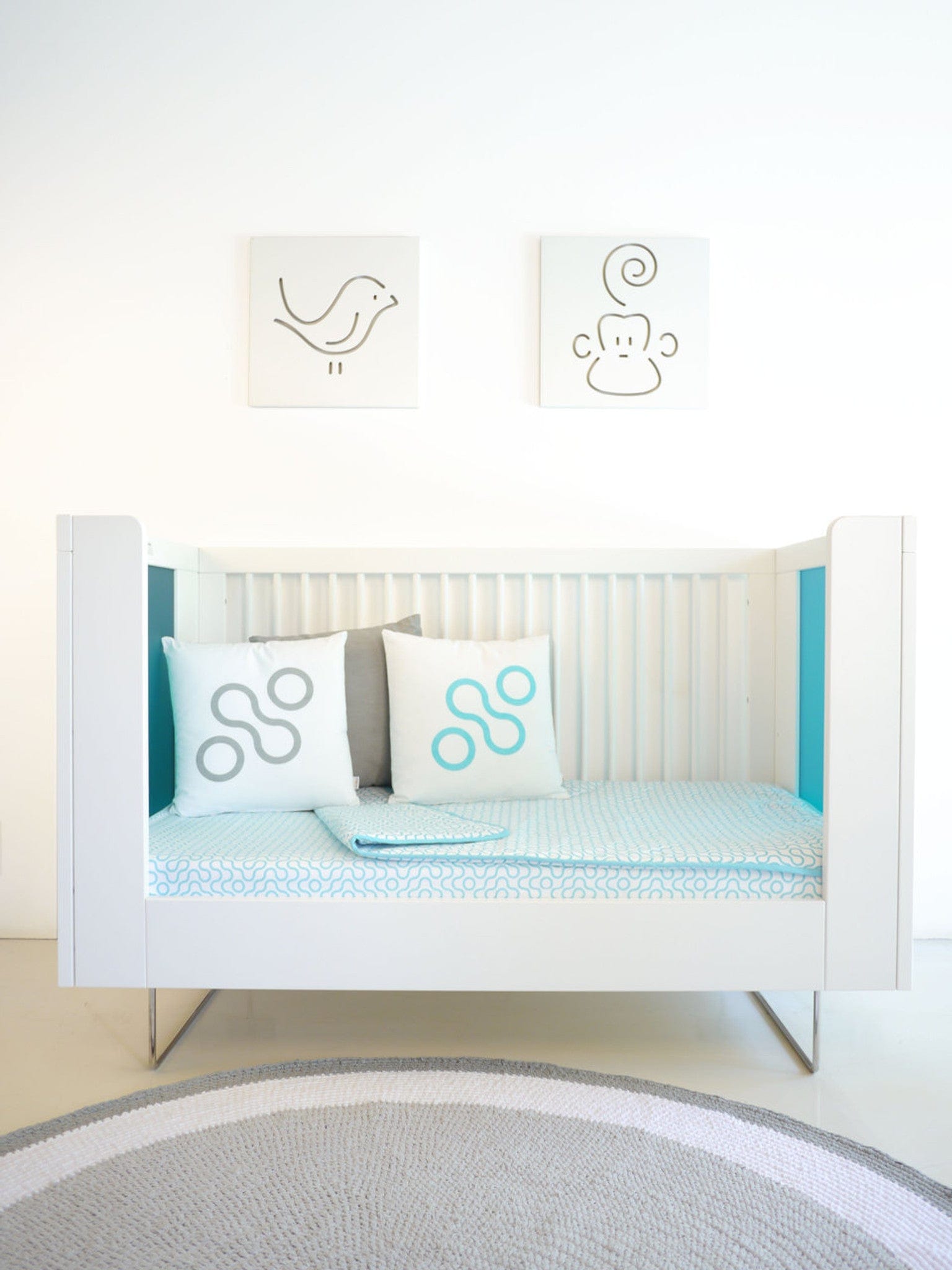 Spot On Square Alto Crib - Modern Baby Crib with Adjustable Height, Convertible to Toddler Bed | Perfect for Nursery, Daycare & Small Spaces