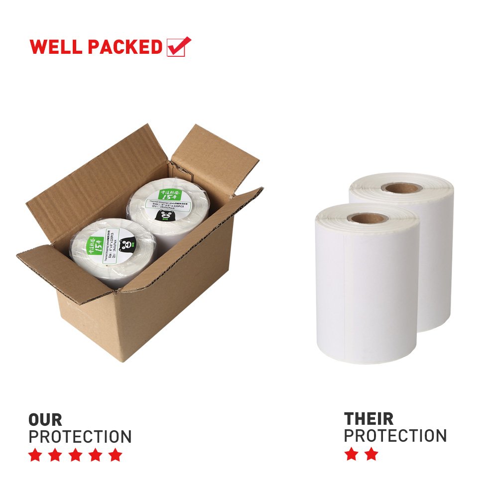 2 Rolls (440 Labels) 4x6 Inch Thermal Shipping Labels for Dymo 4XL 1744907 LabelWriter - Perfect for Ecommerce, Logistics & Package Shipping