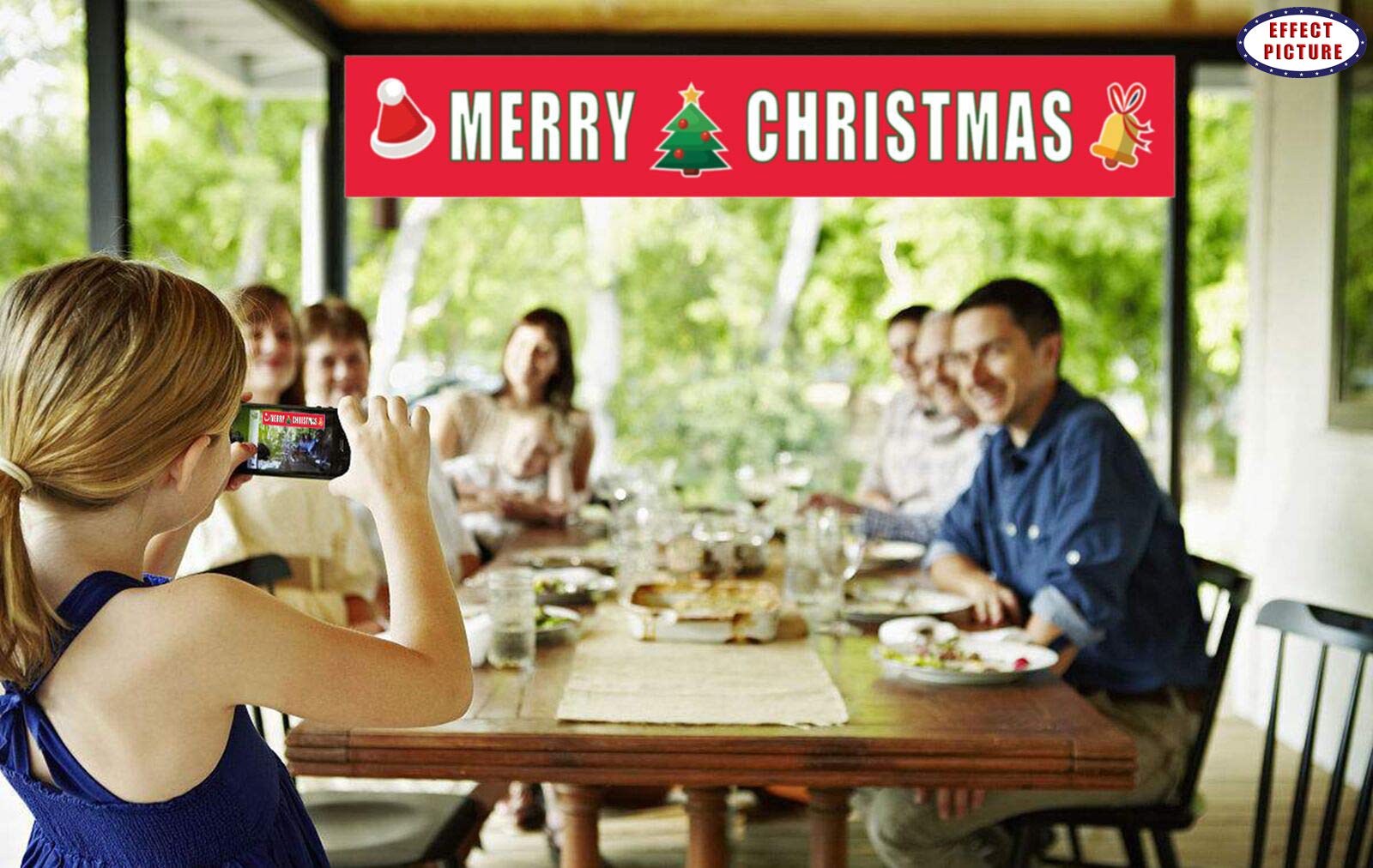 Merry Christmas Banner - Extra Large Xmas Sign for Outdoor & Indoor Holiday Decorations - Perfect for Home, Party, and Festive Celebrations