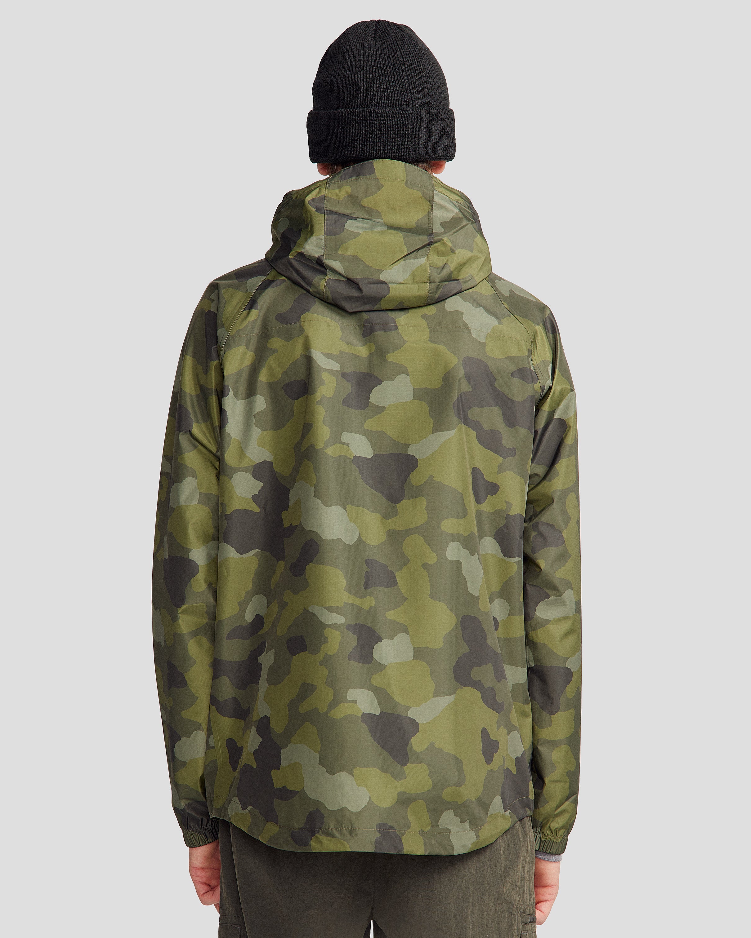 Pocket it 2L Men's Waterproof Rain Jacket v4 - Light Moss Tree Camo Print for Outdoor Hiking, Camping & Urban Commute