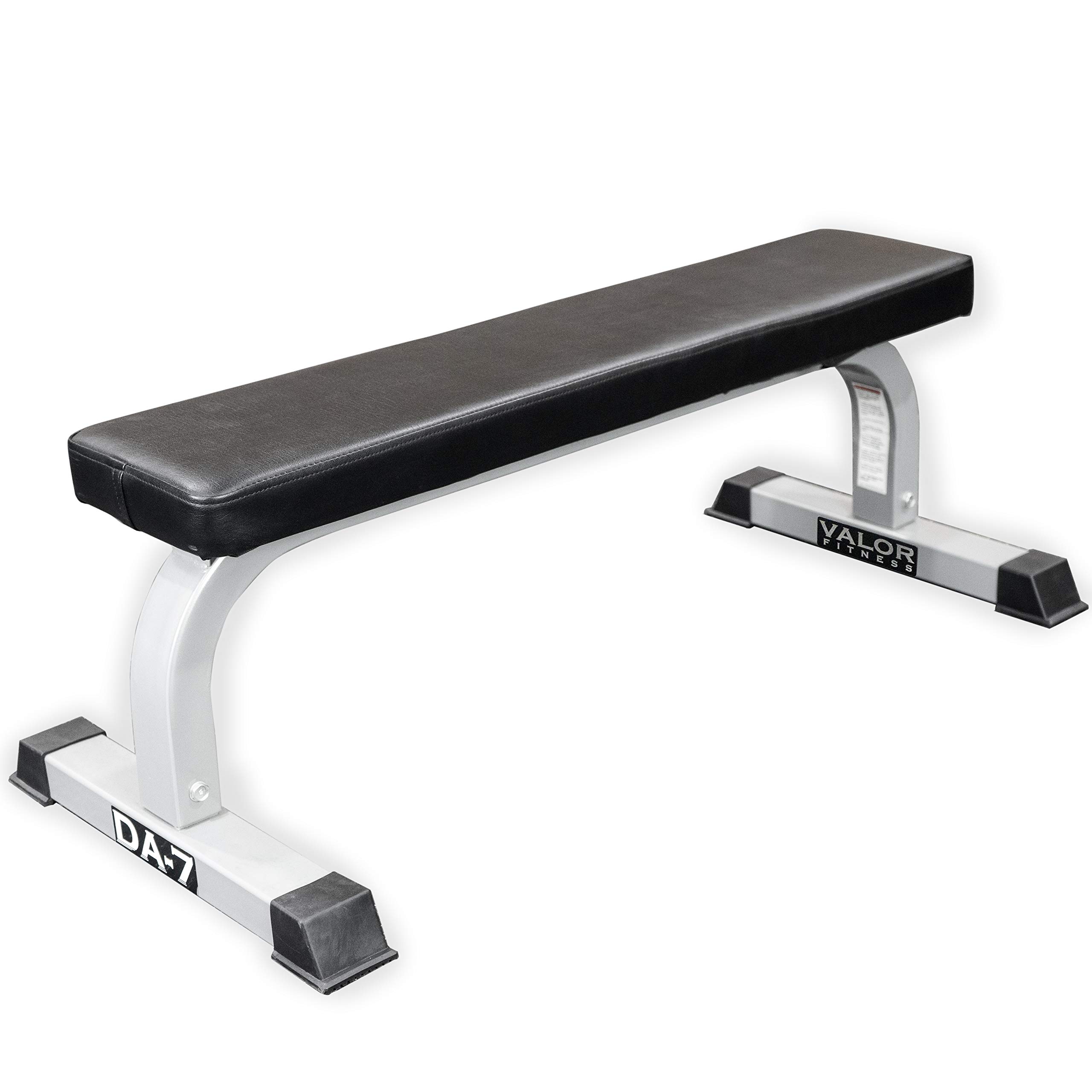 Valor Fitness Flat Weight Bench - Heavy Duty Steel Frame & High Density Padding - Perfect for Home Gym, Strength Training & Full Body Workouts - Compact & Durable Exercise Bench for Men & Women