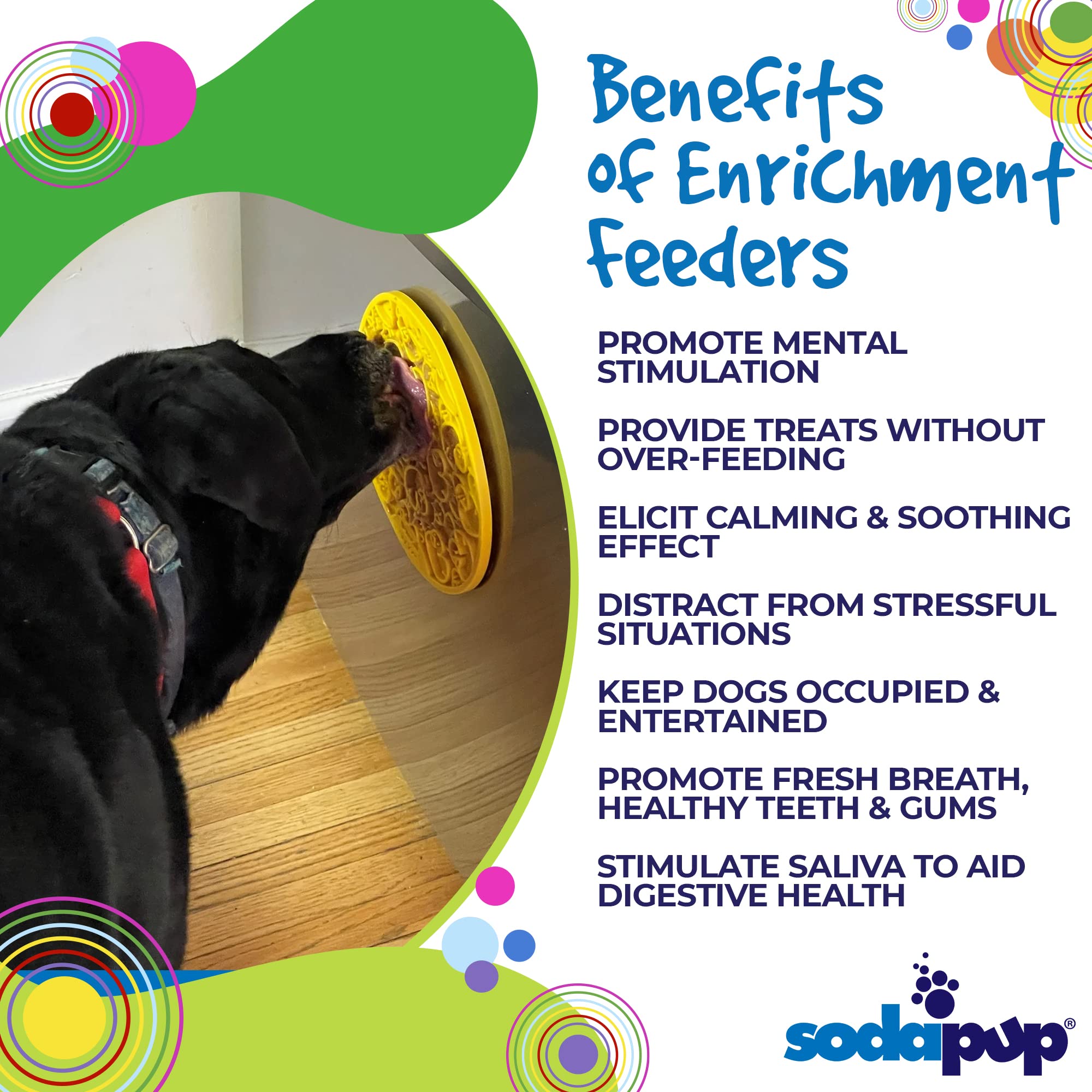SodaPup Duckies eMat – Non-Toxic Pet Lick Mat with Suction Cups | USA Made Durable Rubber Slow Feeder for Dogs & Cats | Promotes Mental Stimulation, Digestive Health & Anxiety Relief | Perfect for Bath Time, Grooming, Mealtime & Training Sessions
