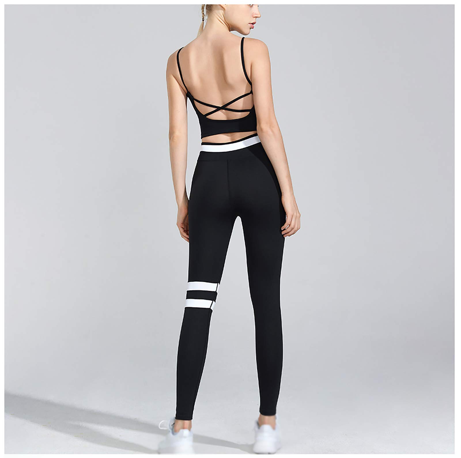 High Waist Seamless Yoga Pants for Women - Gym & Running Tights (S-XL) Black - Perfect for Workouts & Lounge