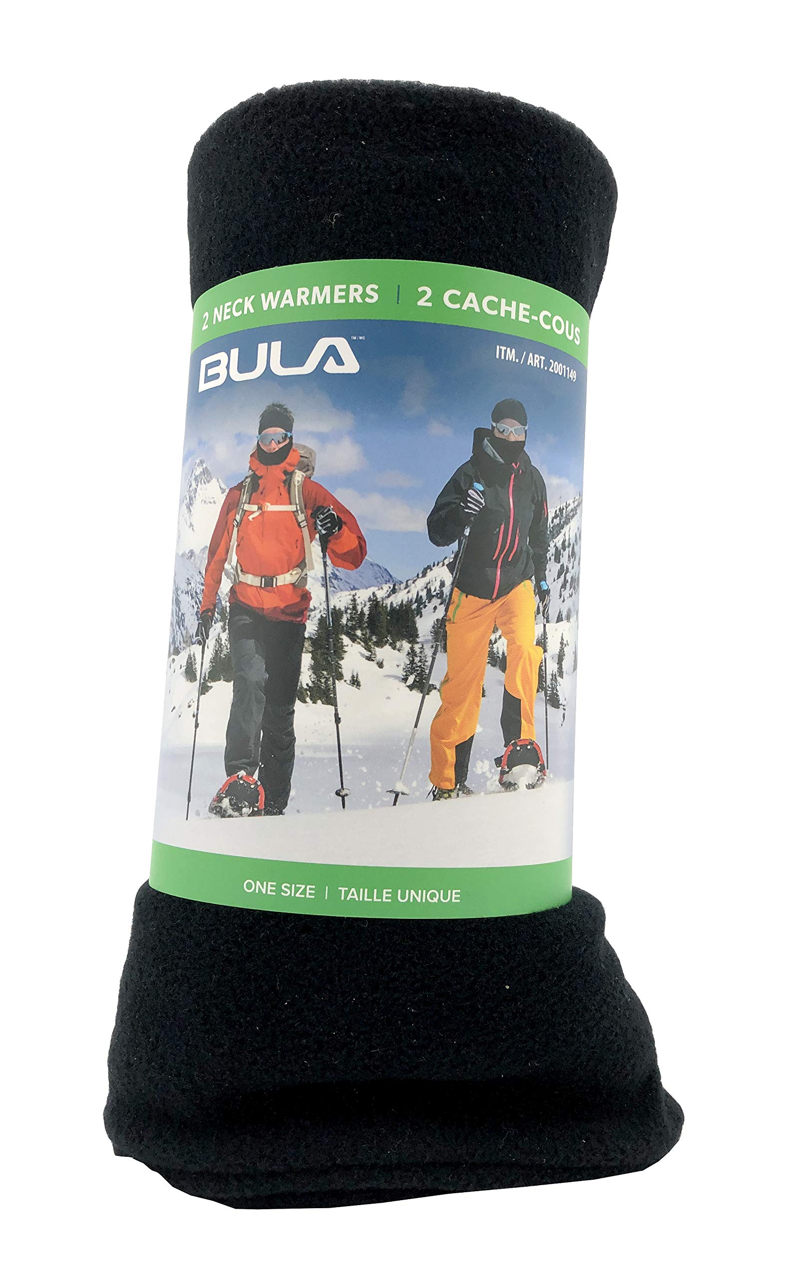 Premium Double Layer Primaloft Fleece Neck Warmer - 2 Pack (Black) | Winter Outdoor Sports & Cold Weather Accessory for Men & Women
