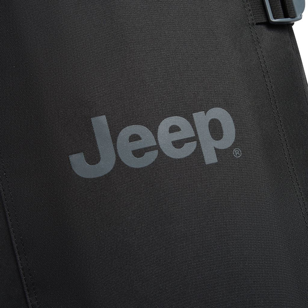 Jeep 2 Wheel 55cm Rolling Duffle Bag - Black Travel Luggage for Camping, Gym & Weekend Getaways | Water-Resistant Durable Carry-On Bag