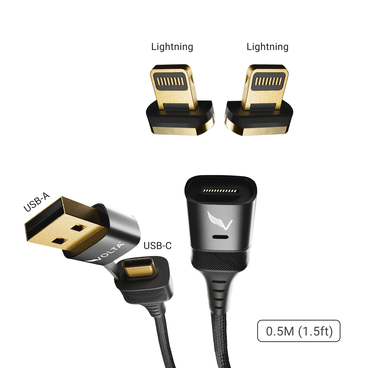 Volta MAX 240W USB-C Magnetic Charging Cable - Fast Charging for iPhone 15, MacBook, iPad, Samsung Galaxy | Perfect for Home, Office & Travel