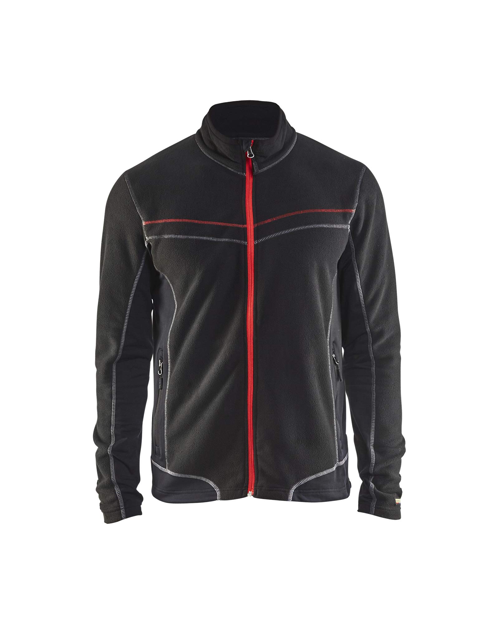 Micro Fleece Jacket for Men & Women - Size L (Black) - Lightweight Warm Winter Outerwear for Hiking, Camping & Outdoor Activities