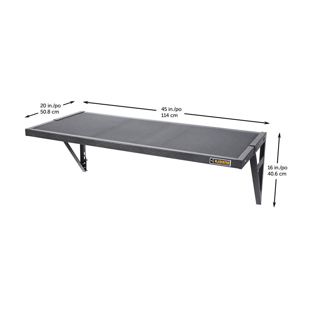 45 Gearloft™ Shelf - Hammered Granite Wall Mounted Storage Organizer | Perfect for Bathroom, Kitchen, or Living Room Decor