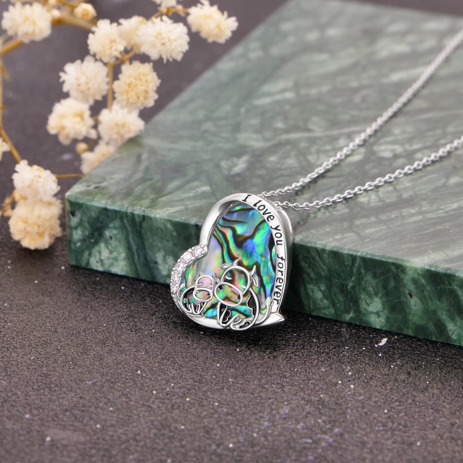 925 Sterling Silver Cow Necklace for Women - Unique Mother’s Day Gift, Birthday Jewelry for Mom & Girls, Cow Pendant for Her - Perfect for Everyday Wear & Special Occasions