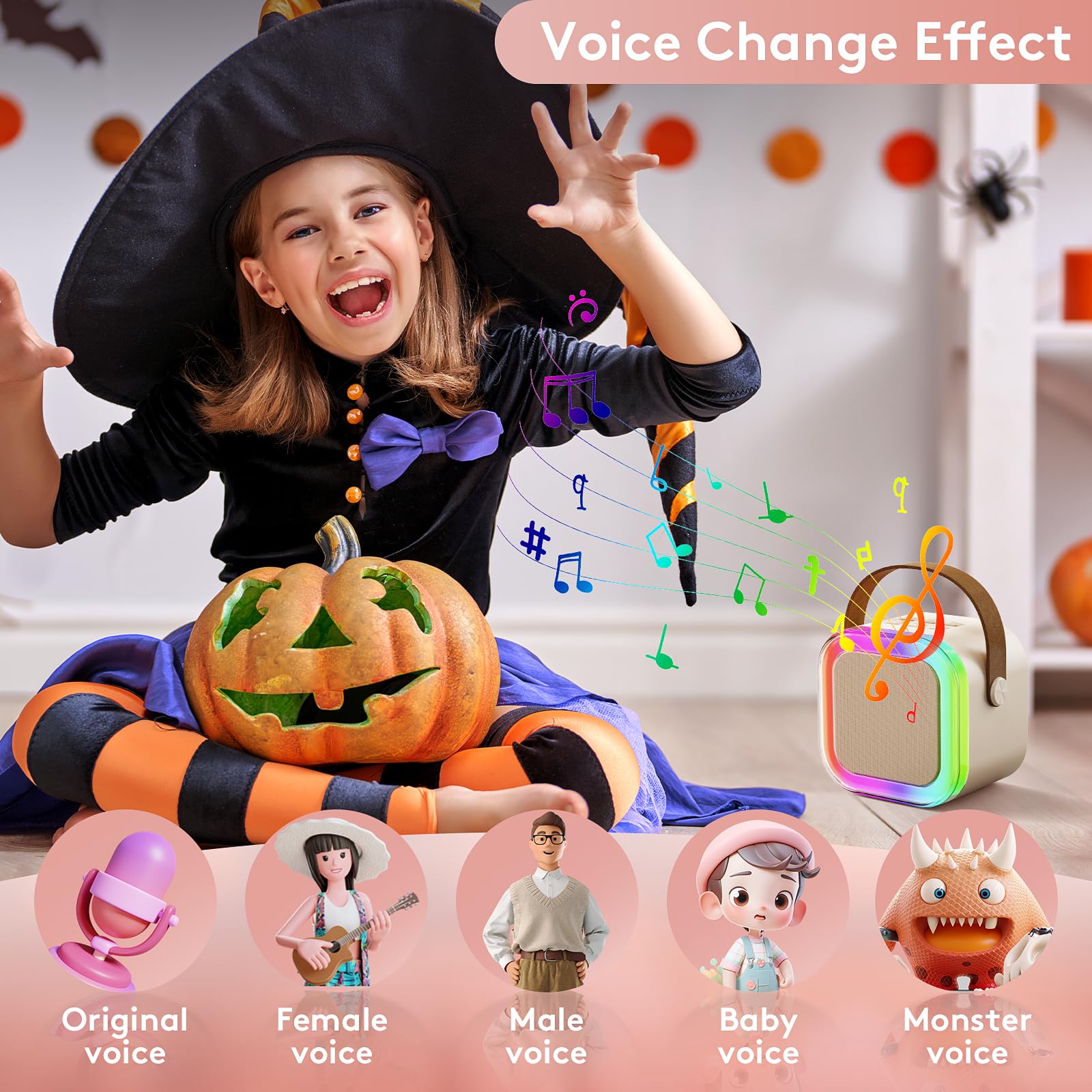 Niskite Mini Karaoke Machine with 2 Wireless Microphones - Portable Bluetooth Speaker for Kids, Teens & Adults | Perfect for Birthday Parties, Family Gatherings & Home Entertainment