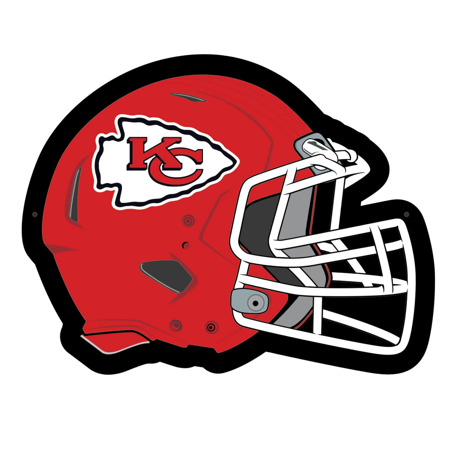Kansas City Chiefs LED Light Wall Sign - Ultra-Thin NFL Team Decor with Full Size Replica Helmet (19.5