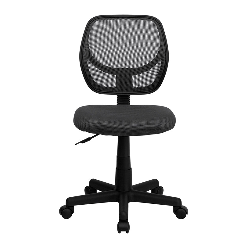 Ergonomic FLASH Neri Low Back Mesh Office Chair with Swivel Base & Curved Square Back - Breathable Mesh Task Chair for Home Office, Gaming & Workspaces