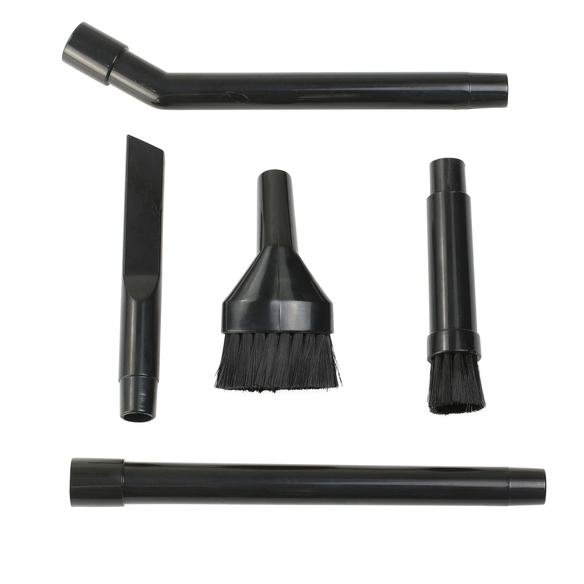Universal Car Vacuum Attachments Kit - Micro Vacuum Tools for Auto Detailing, Small Spaces & Tight Areas | Compatible with Shop Vacs | Perfect for Car Interiors, Vents, Crevices & Electronics Cleaning