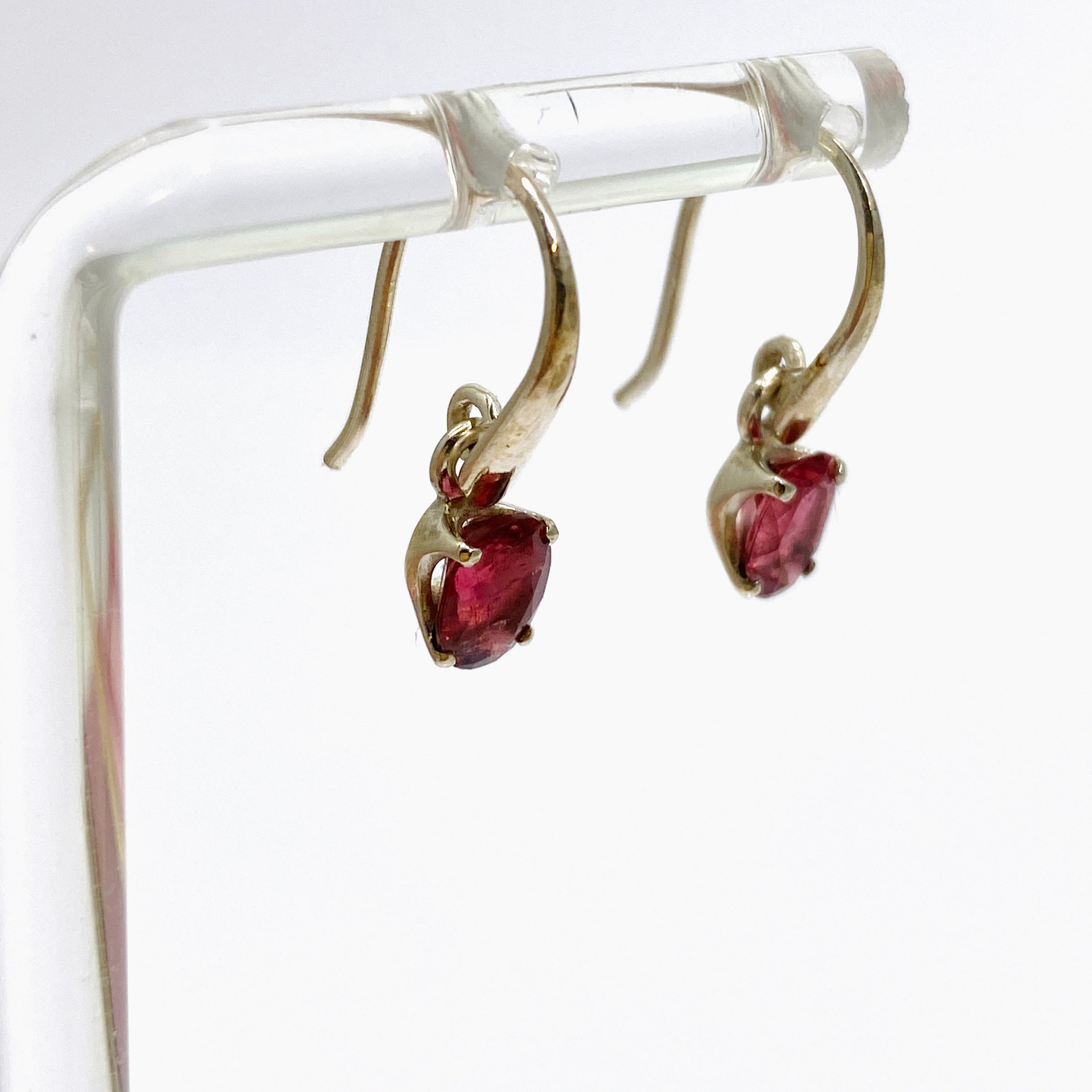 Natural Pink Tourmaline Oval Faceted Stud Earrings - 925 Sterling Silver Jewelry for Women - Perfect for Valentine's Day Gifts & Evening Parties