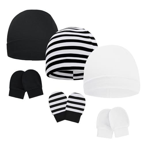 3pcs Black & Stripes & White
