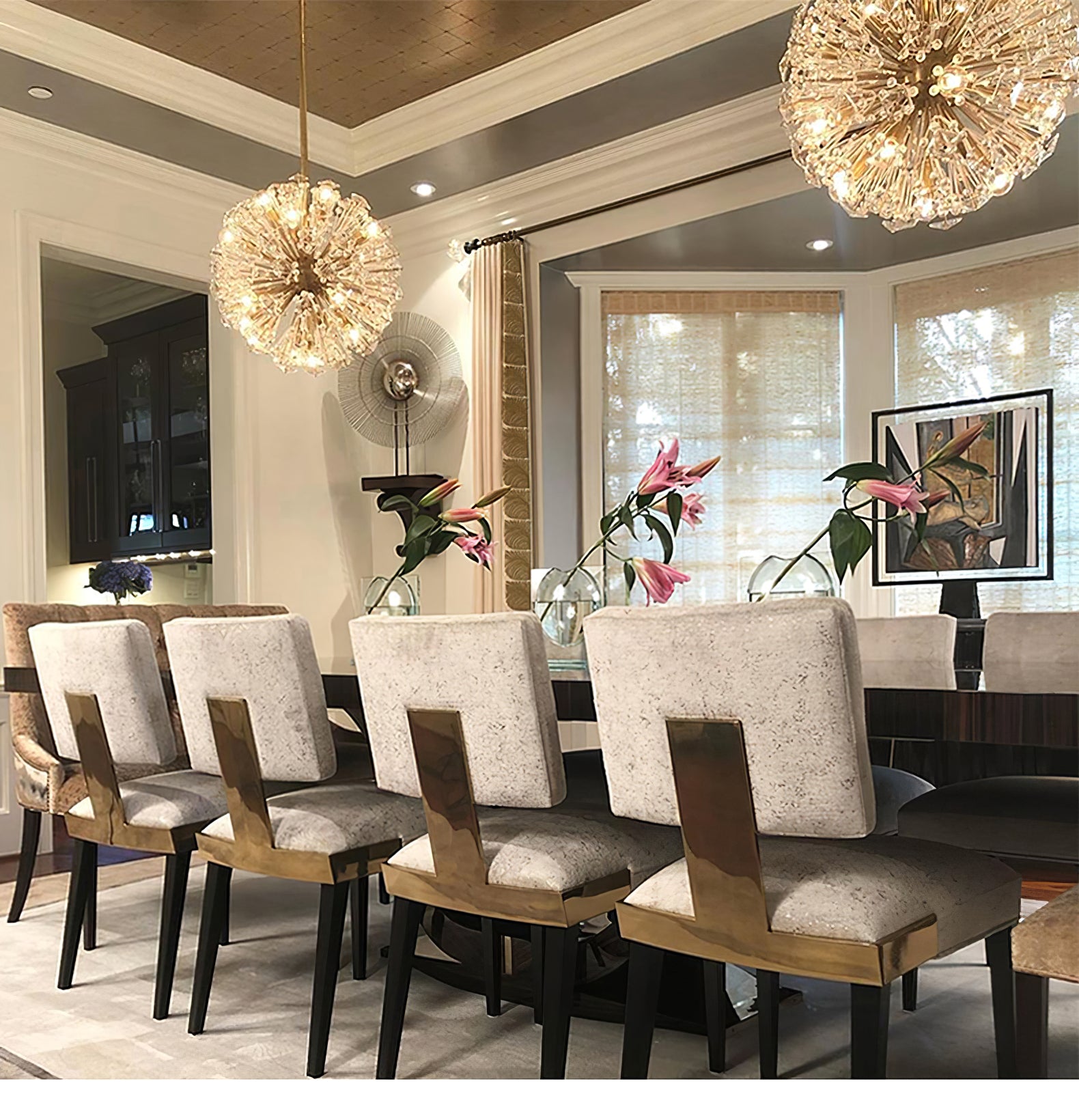 Dickinson Chandelier - Elegant Crystal Ceiling Light Fixture for Dining Room, Living Room & Bedroom | Perfect for Home Decor & Interior Design