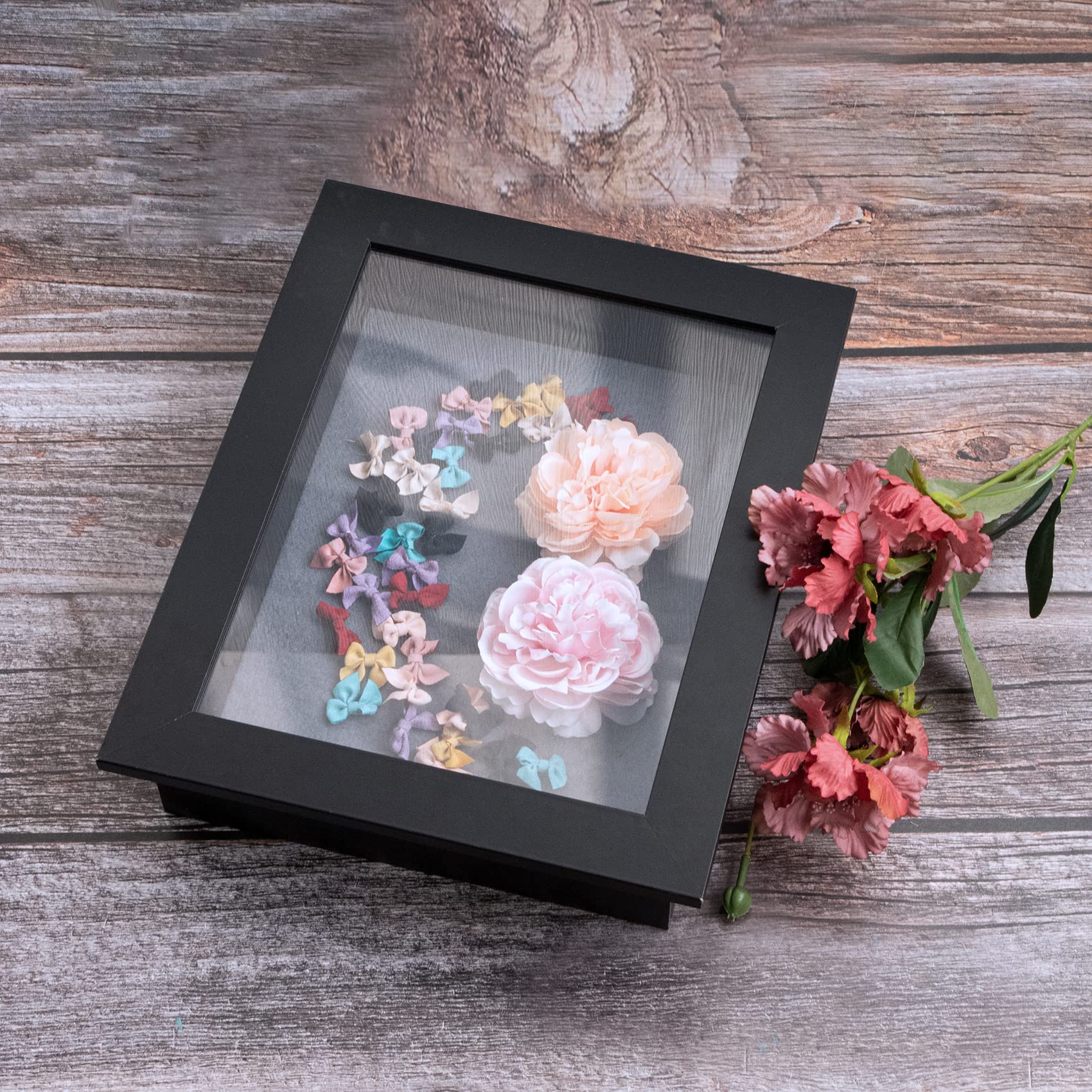Golden State Art 8x10.5 Shadow Box Frame Display Case - 2 Inch Depth Black Picture Frame for Collages, Collections, Mementos (2 Pack) - Perfect for Home Decor, Office Display & Gift Giving
