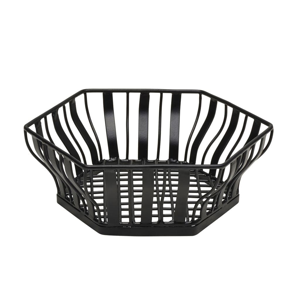 Hexagon Fruit Basket - Natural Rattan Storage Bin for Fresh Produce, Kitchen Countertop & Dining Table Decor - Perfect for Organizing Fruits, Vegetables, and Home Decor